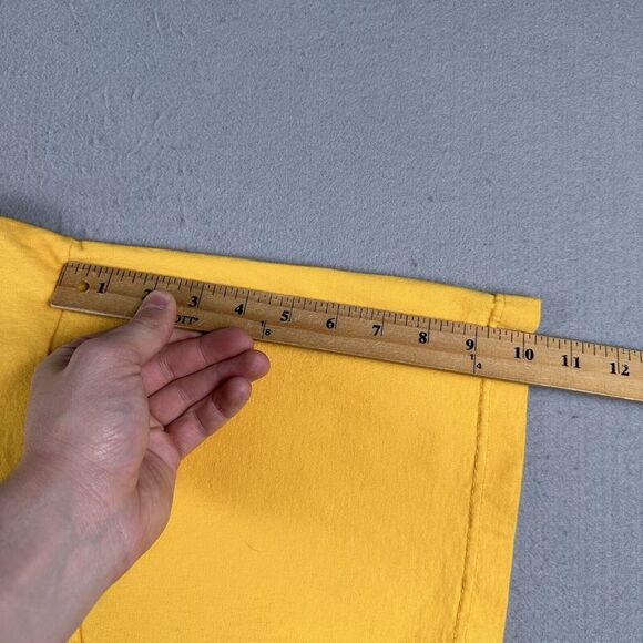 Vintage 1993 Guess Shirt Men’s Medium Yellow Los Angeles California Short Sleeve - Picture 14 of 16